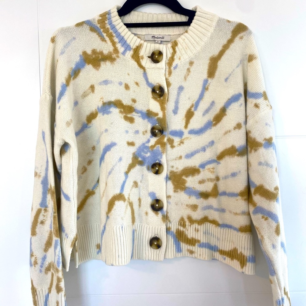 NEW Madewell Tie-Dye Broadway Cardigan Sweater